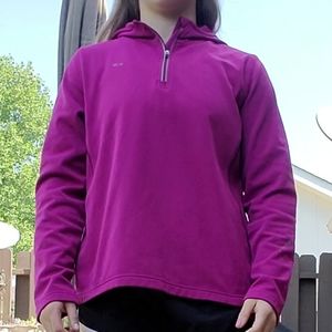 champion running hoodie women's size xl pink
